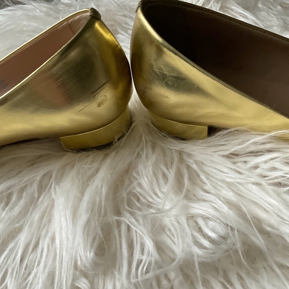 JCREW JANEY GOLD HEEL FLATS sz 7 - Picture 6 of 7